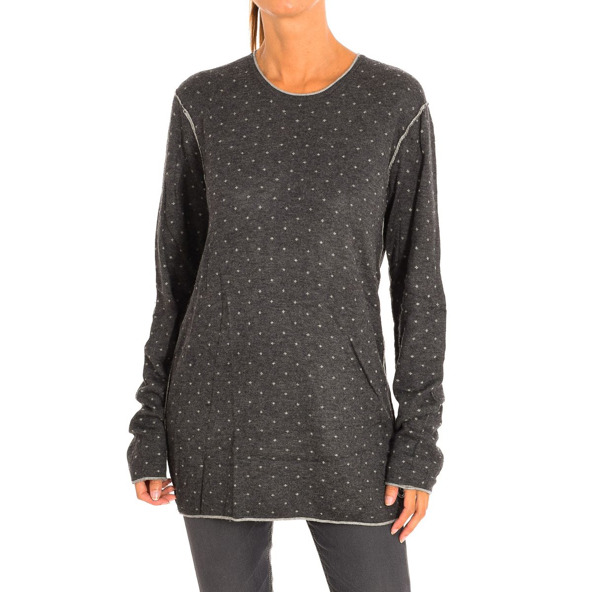 Langärmeliger Pullover mit lockerer Passform