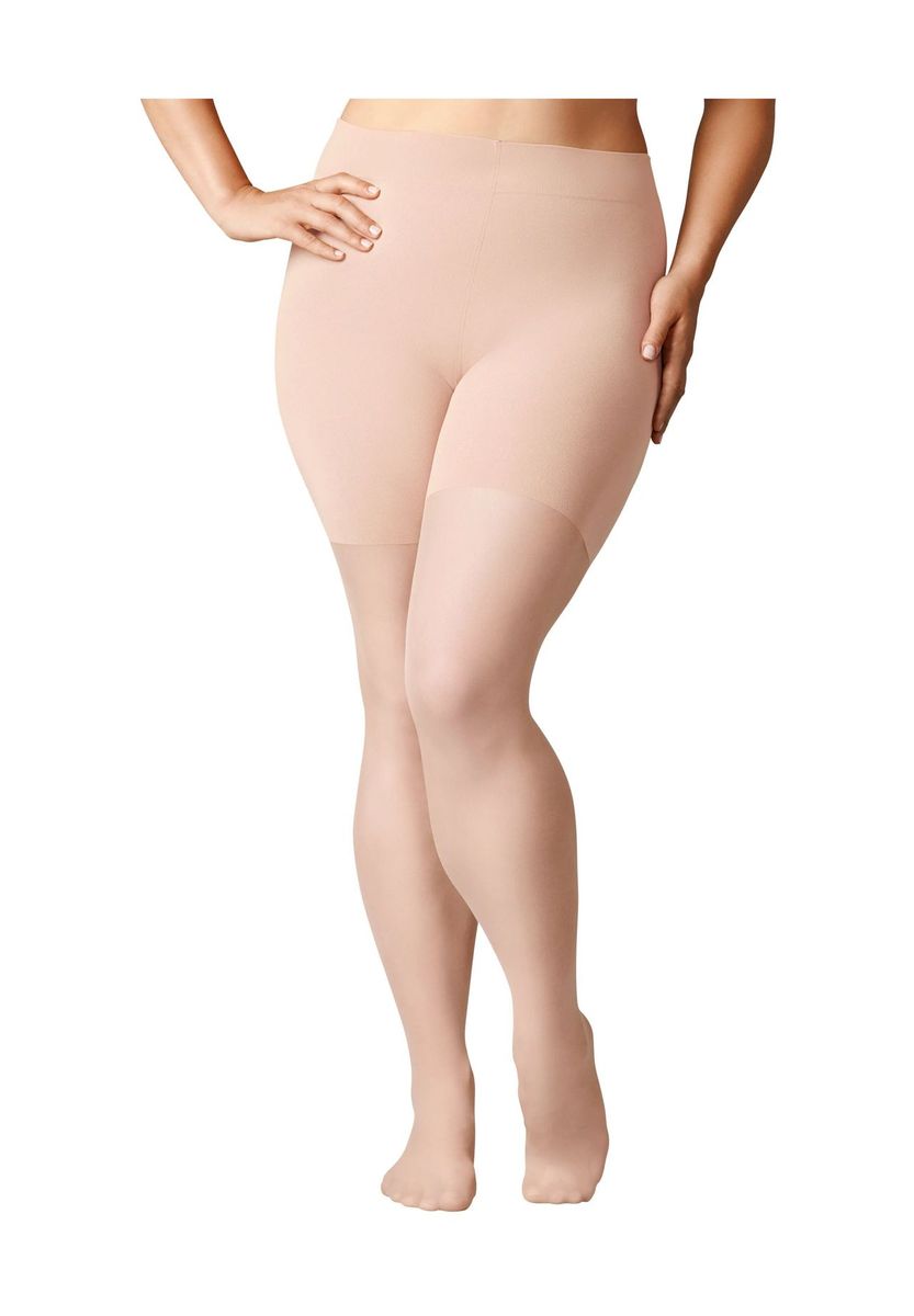 Transparente Beige Strumpfhose in Übergröße