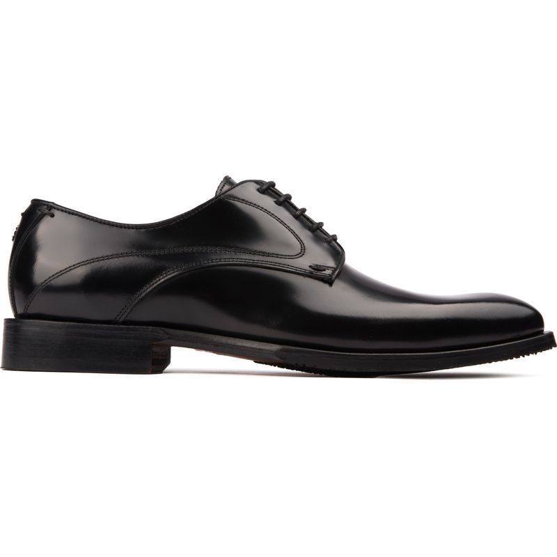 Klassische schwarze Oxford-Lederschuhe