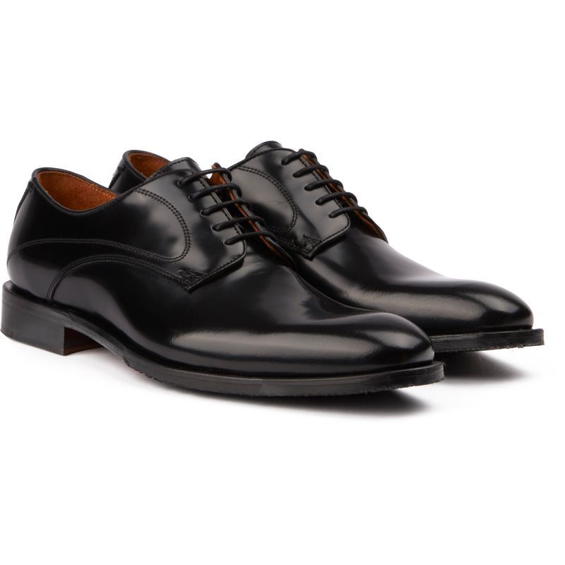 Polierte Leder-Derby-Schuhe