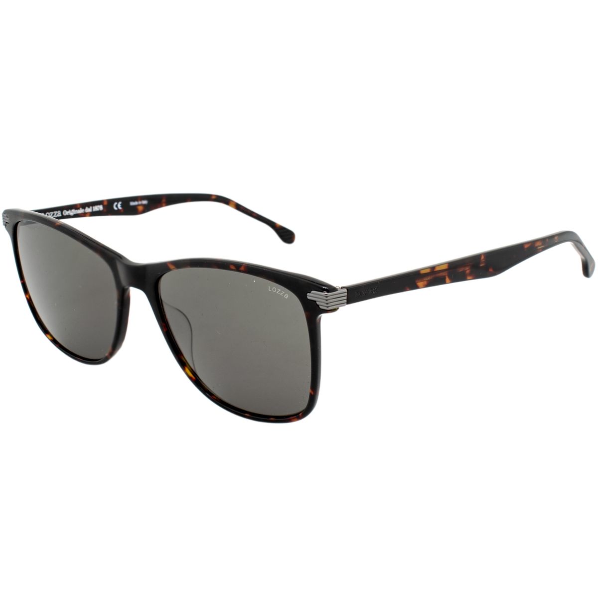 Eckige Sonnenbrille mit Schildpattmuster