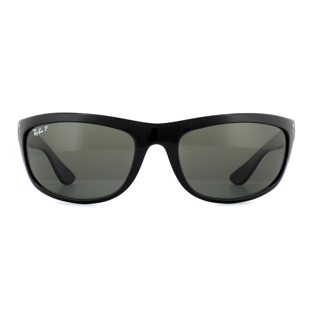 Polarisierte Sonnenbrille mit schwarzem Rahmen