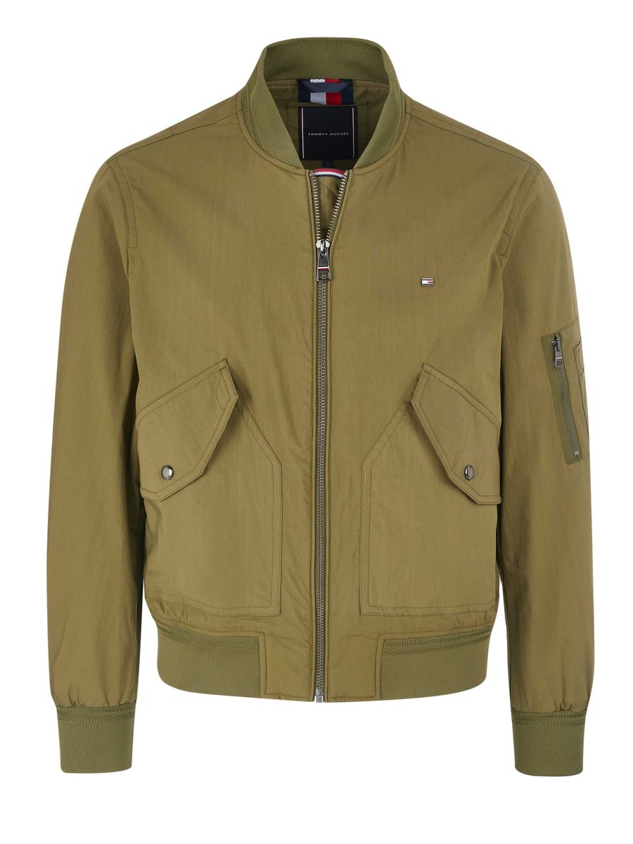 Klassische Bomberjacke mit Reißverschluss