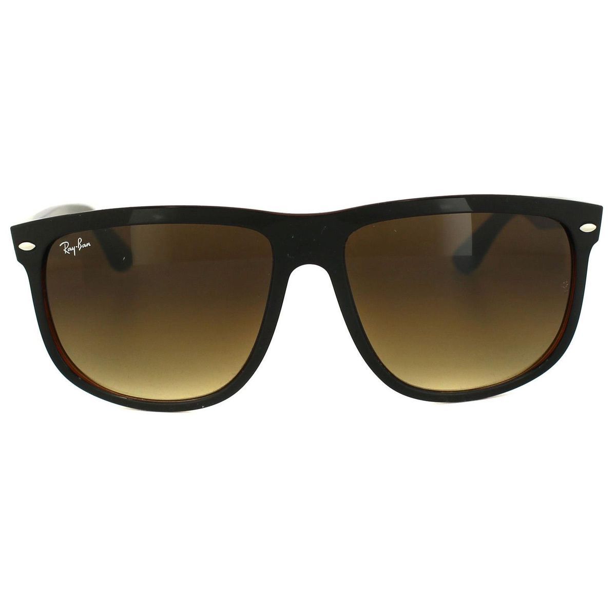 Sonnenbrille mit quadratischem Rahmen und braunem Farbverlauf