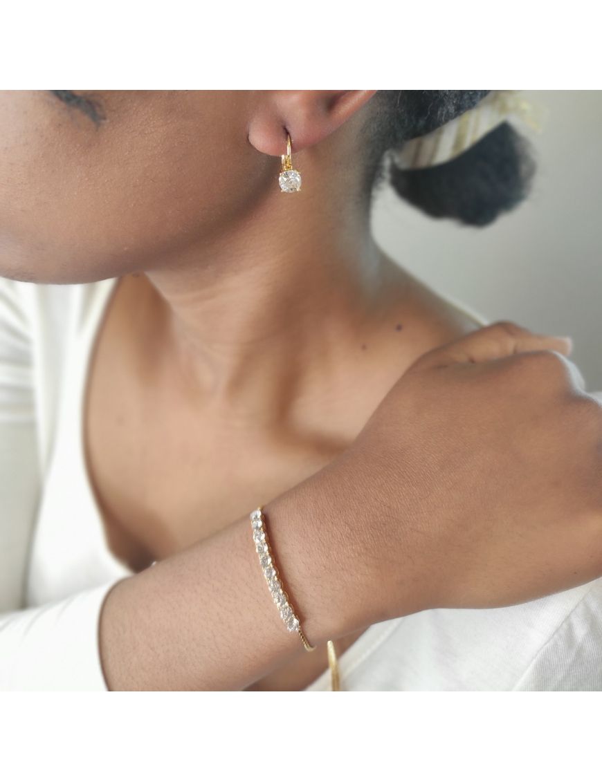 Elegantes Rundkristall-Mia-Set