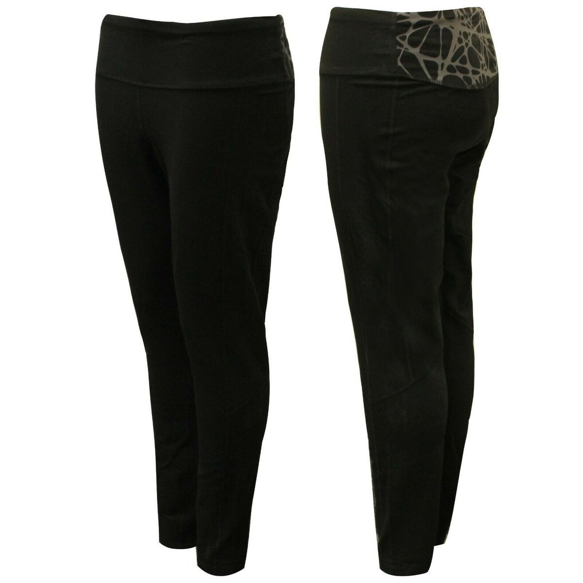 Schwarze, hochtaillierte Sport Leggings