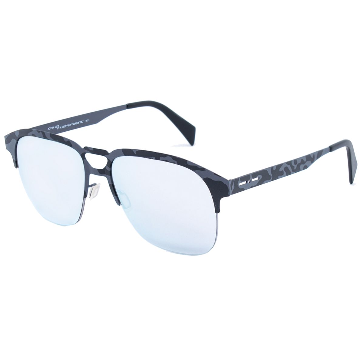 Halbrand-Sonnenbrille mit Camouflage-Muster