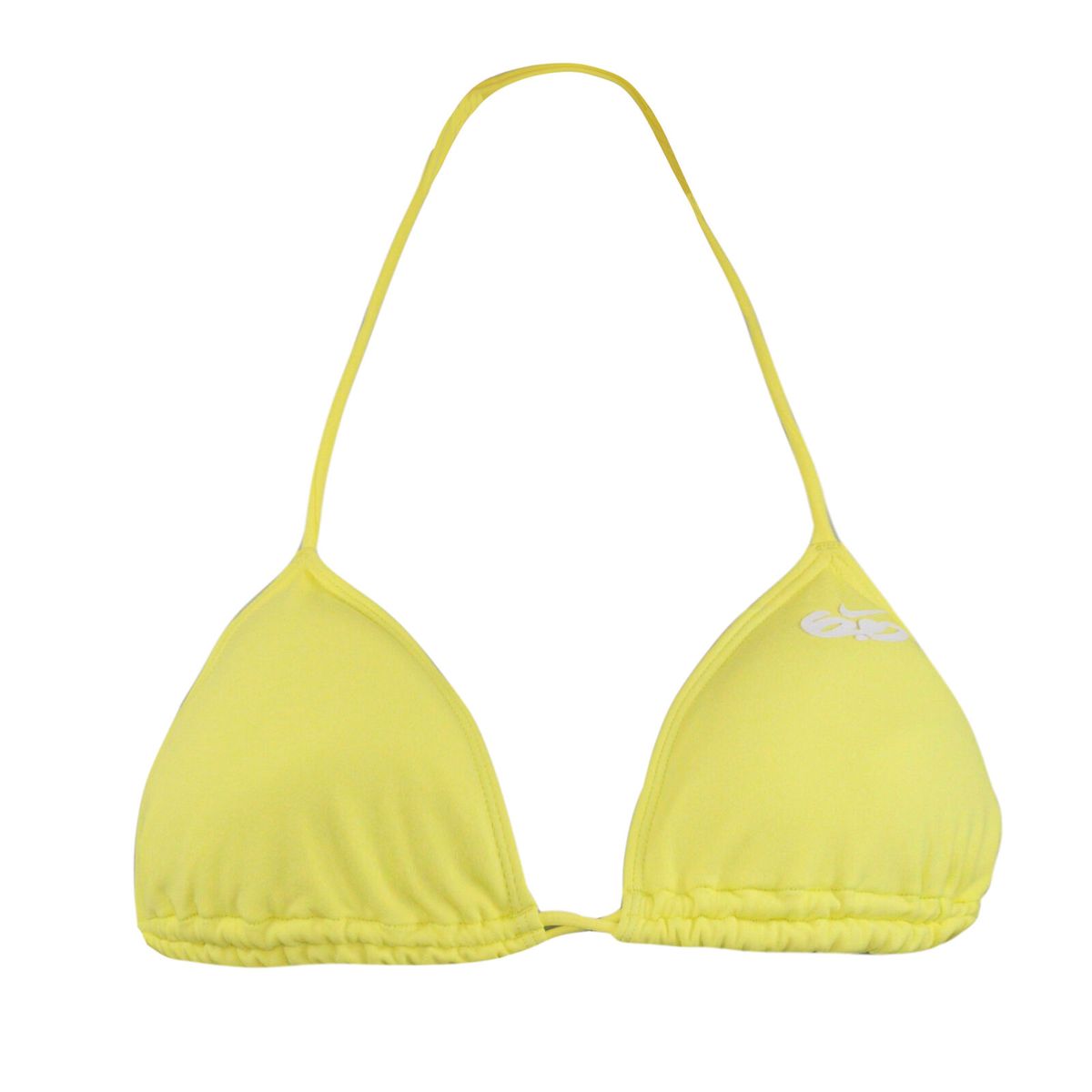 Gelbes Verstellbares Dreiecks-Bikini-Top