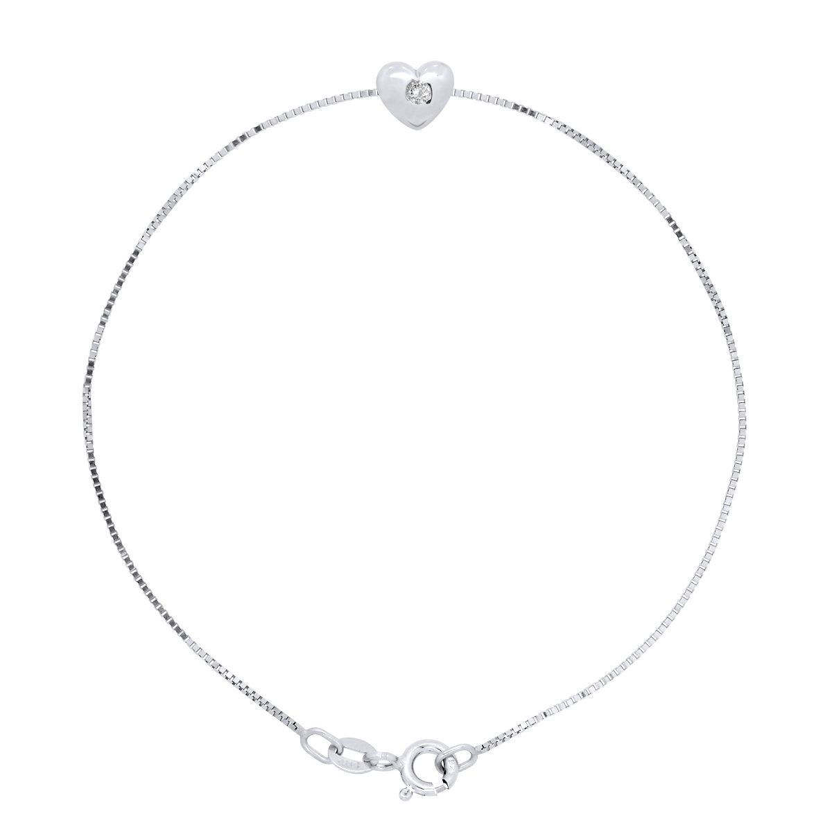Herz Diamant Sterling Silber Armband