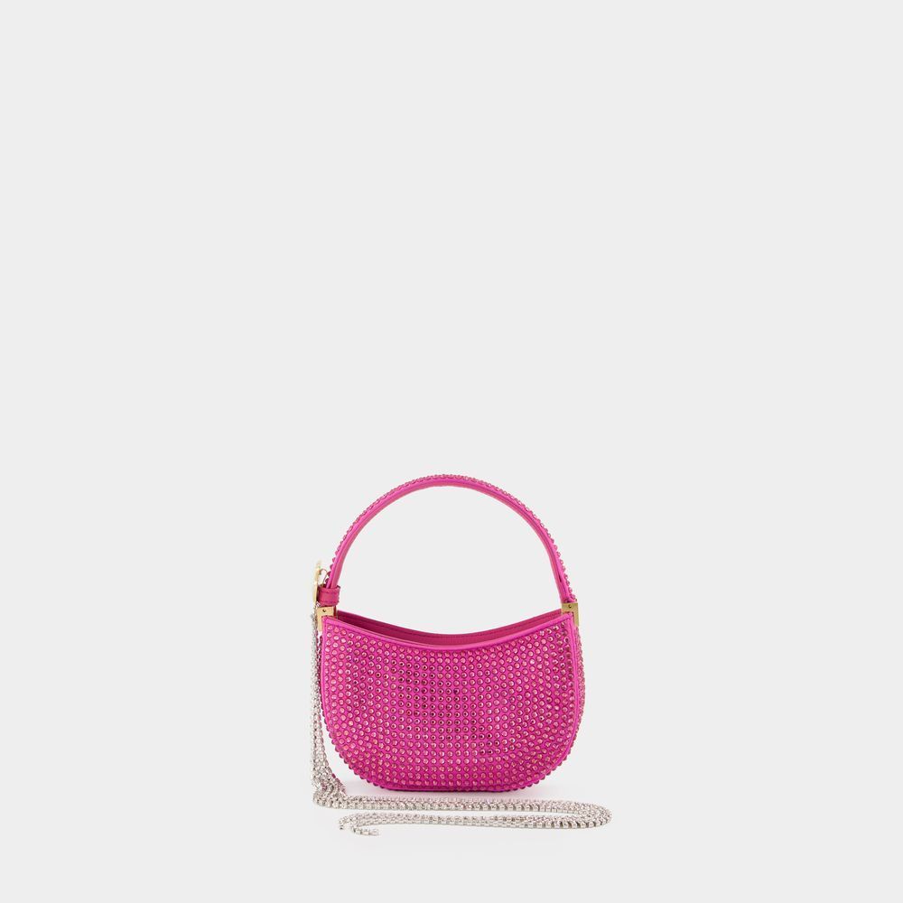 Funkelnde Hobo-Tasche mit Kristallverzierungen