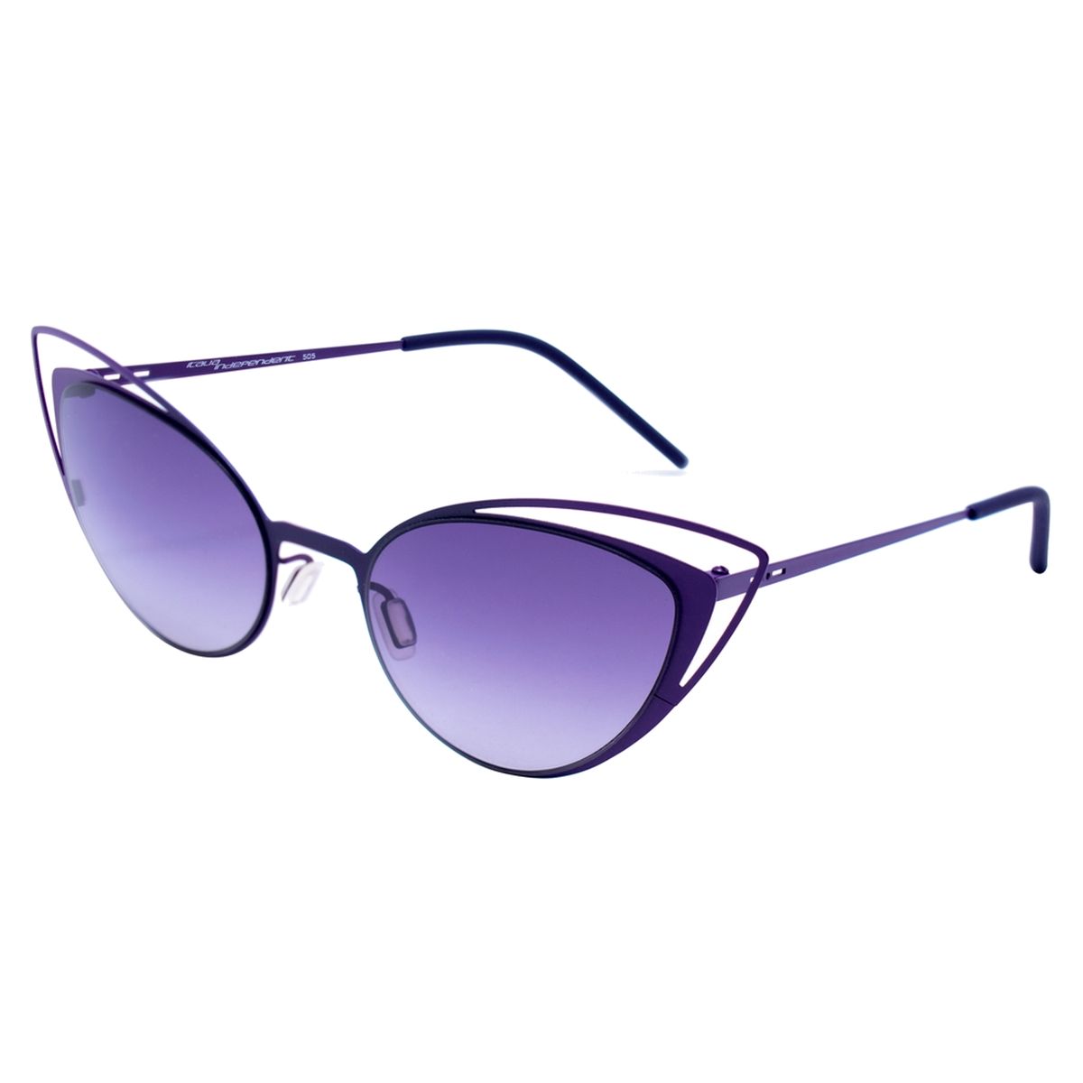 Cat-Eye Sonnenbrille mit Metallgestell