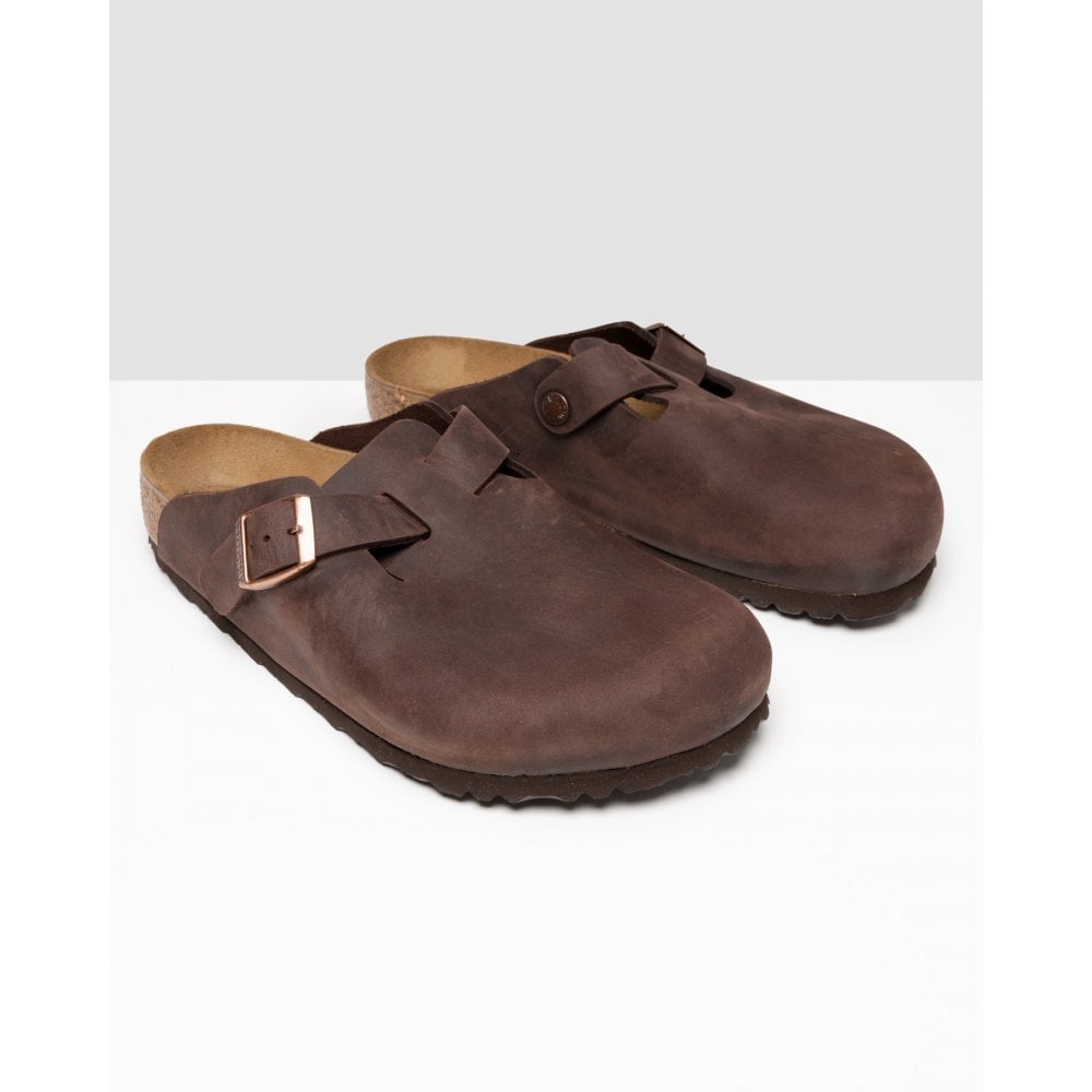 Leder-Clog mit verstellbarer Schnalle