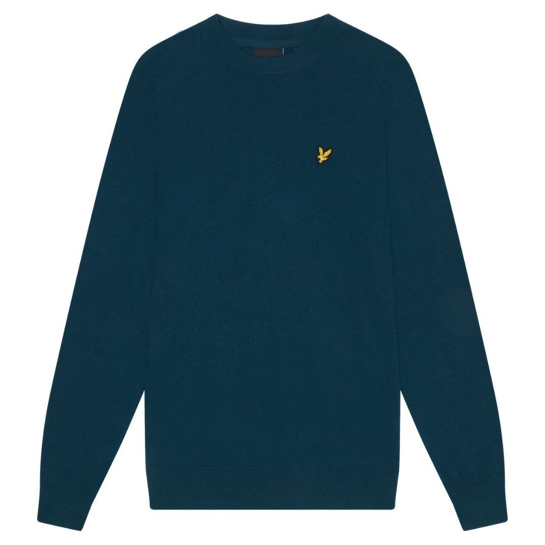 Klassischer Baumwollpullover mit Rundhalsausschnitt