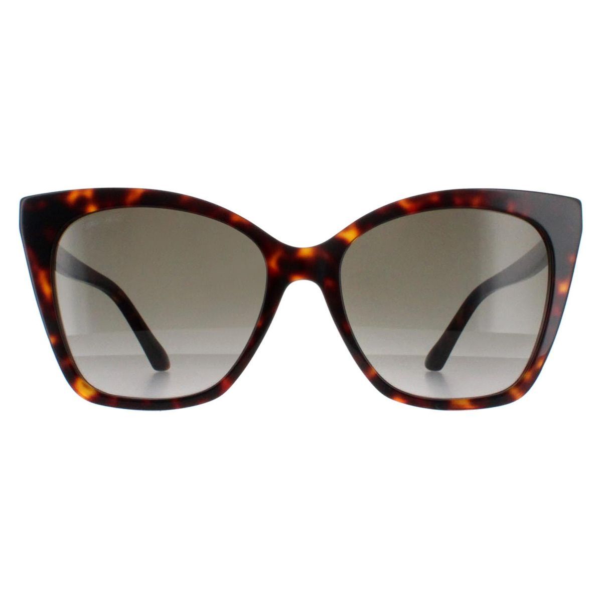Havana Cat-Eye Sonnenbrille mit Juwelendetail