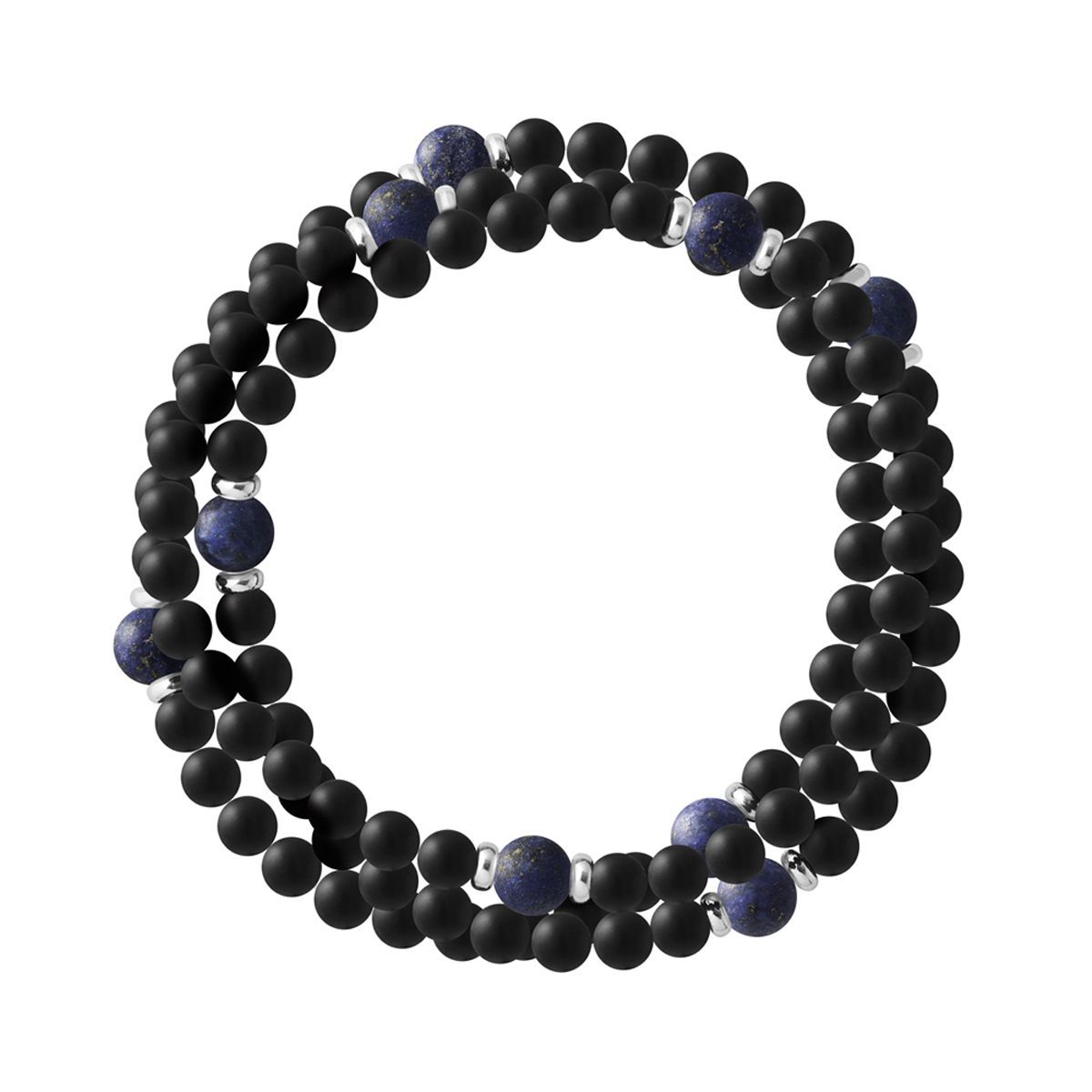 Schwarzes Achat- und Chrysokoll-Armband