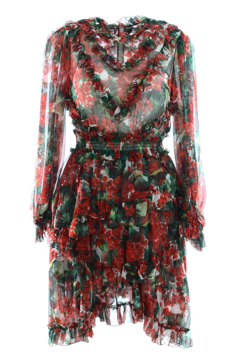 Dolce & Gabbana Women Flowers Mid-Length Dress