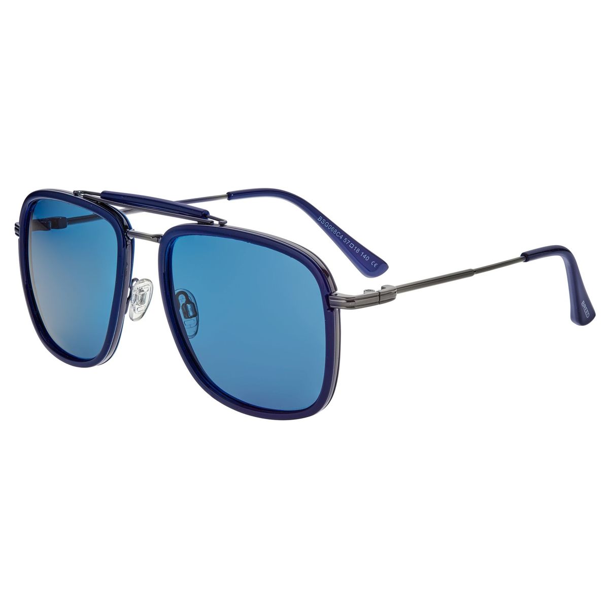 Quadratische Pilotenbrille mit Schildpattrahmen