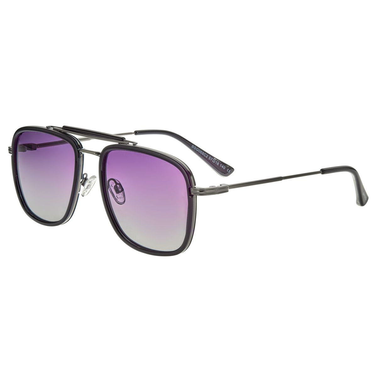 Quadratische Pilotenbrille mit Schildpattrahmen
