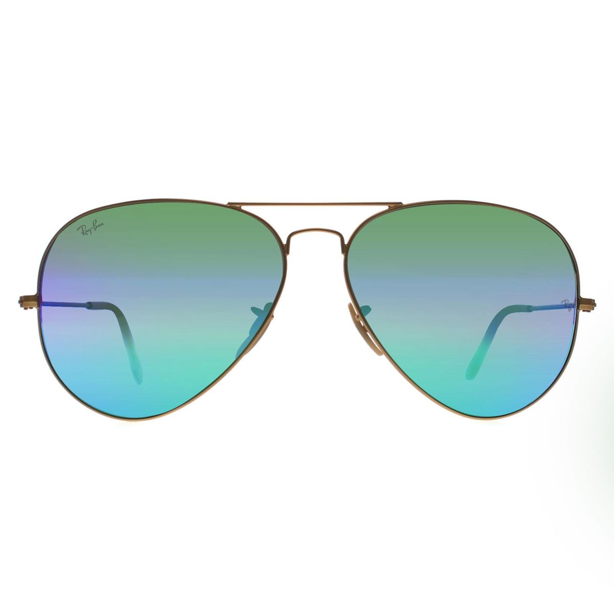 Aviator Sonnenbrille mit Grün Verspiegelten Gläsern