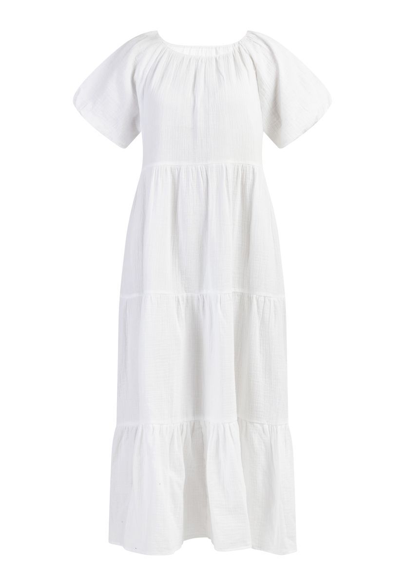 Dreimaster Maxikleid Damen weiss