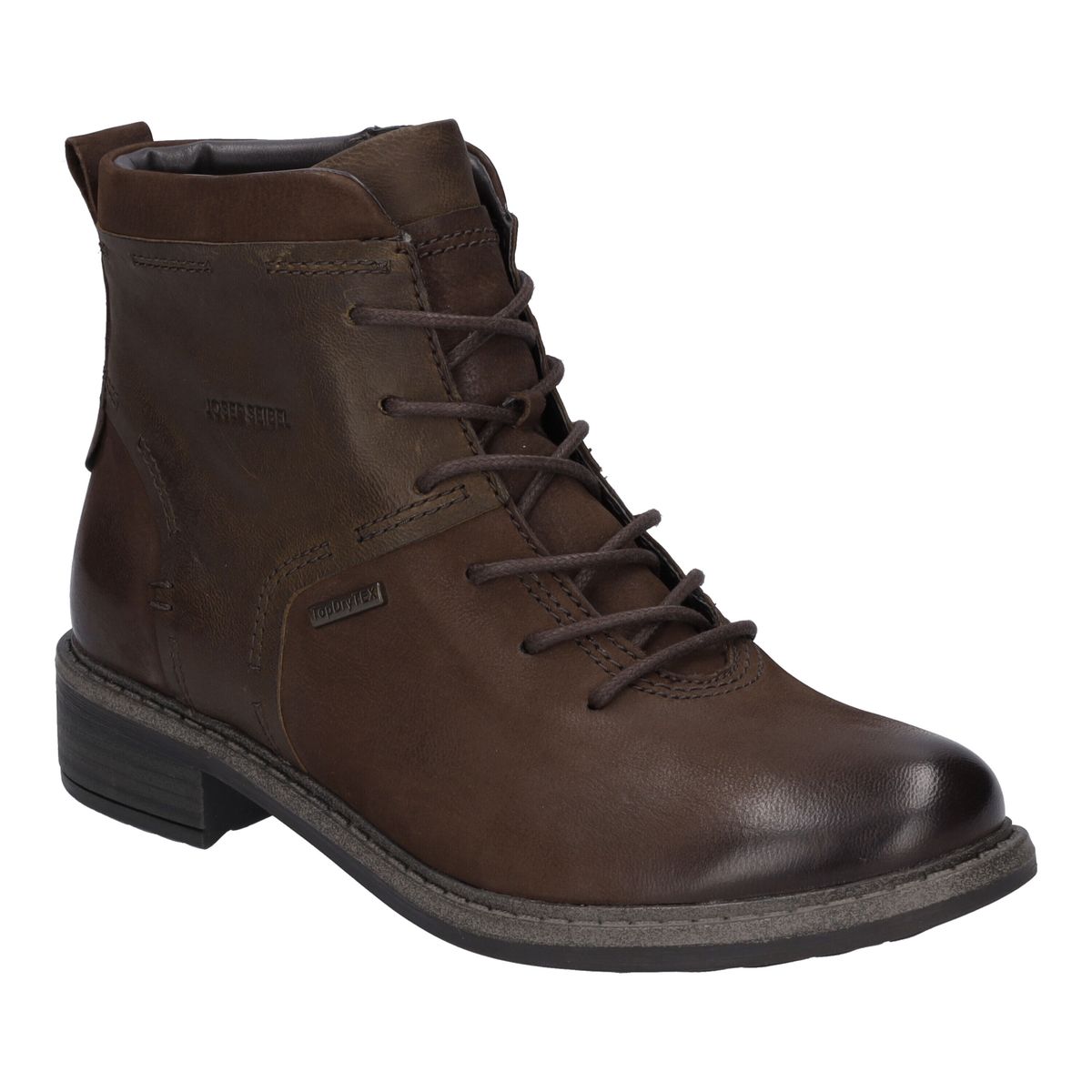 Brauner Leder-Schnürstiefel