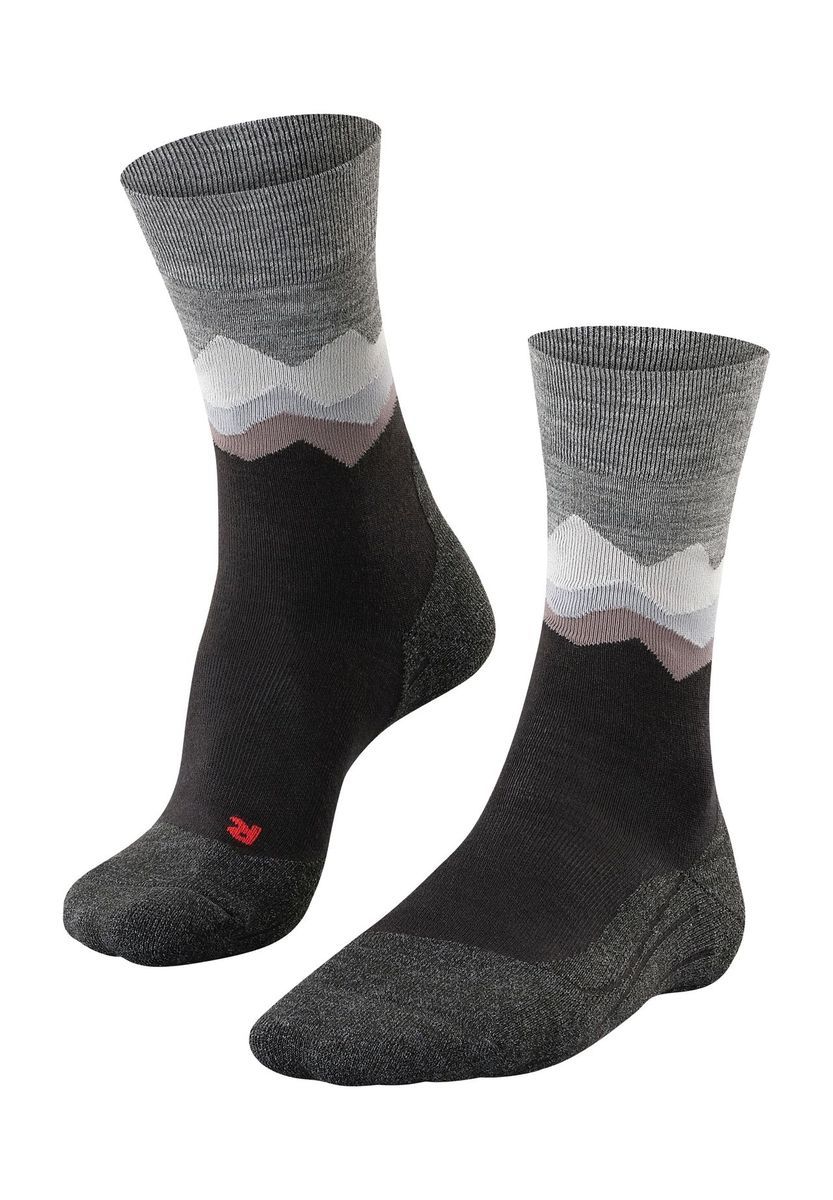 Wander Socken mit Bergmuster, mittlere Polsterung