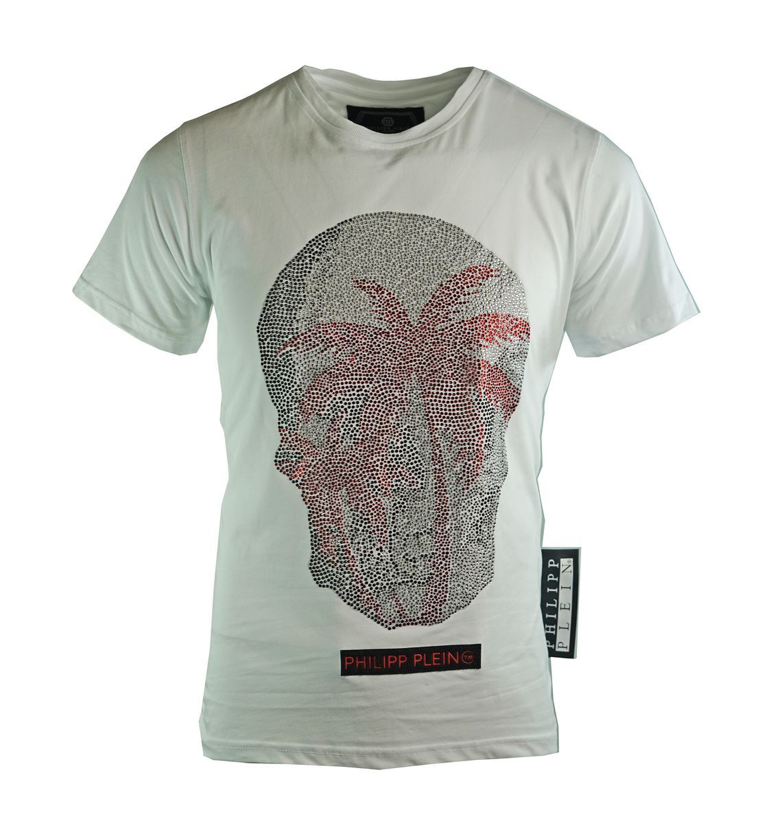 Totenkopf Grafik Strass T-Shirt