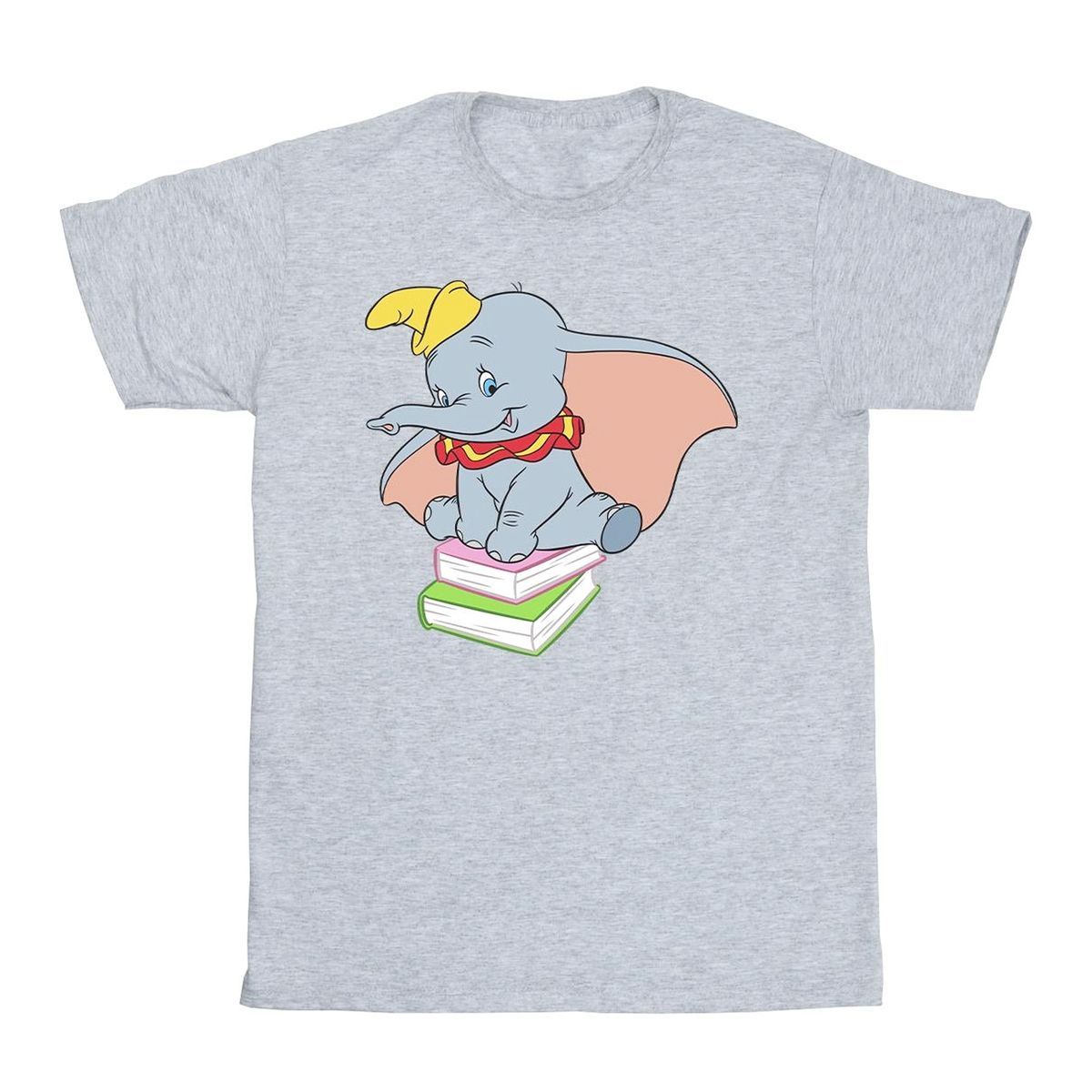 Dumbo sitzt auf Bücher Grafik T-Shirt