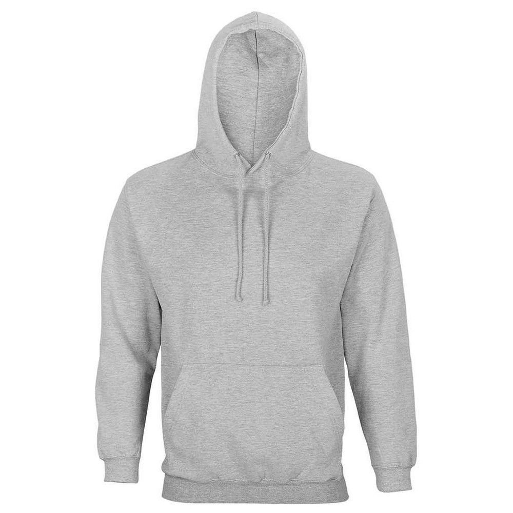 Unisex Kapuzenpullover in meliertem Grau
