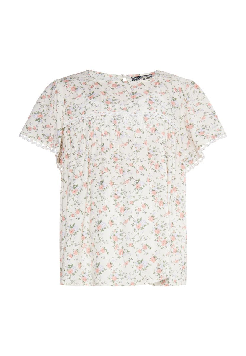 Dreimaster Bluse Mädchen (Kids) weiße Blume