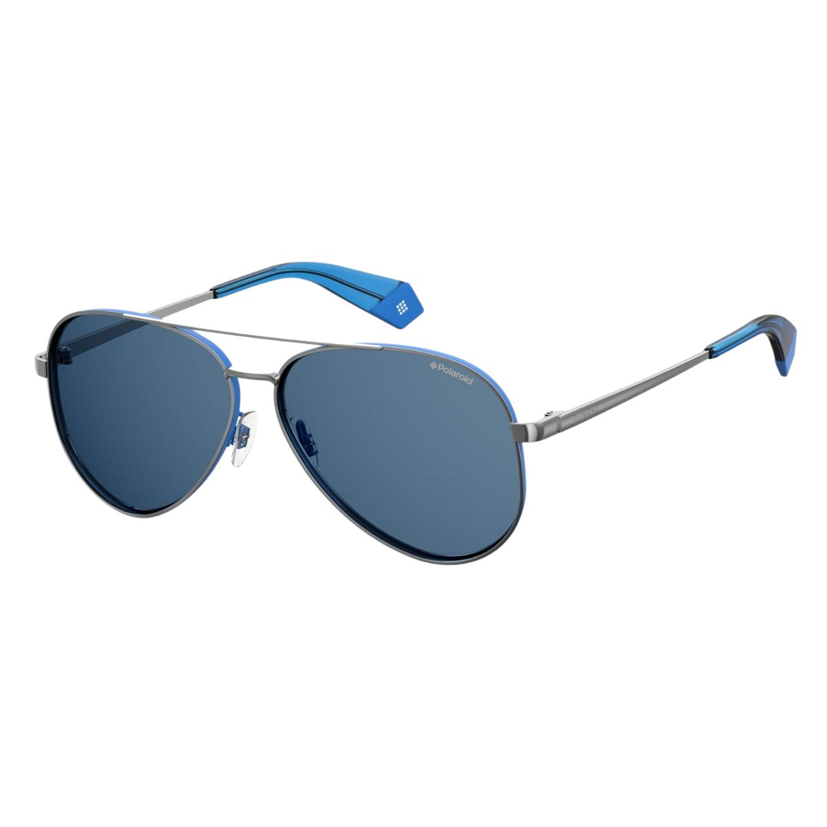 Aviator-Sonnenbrille mit blauem Rand