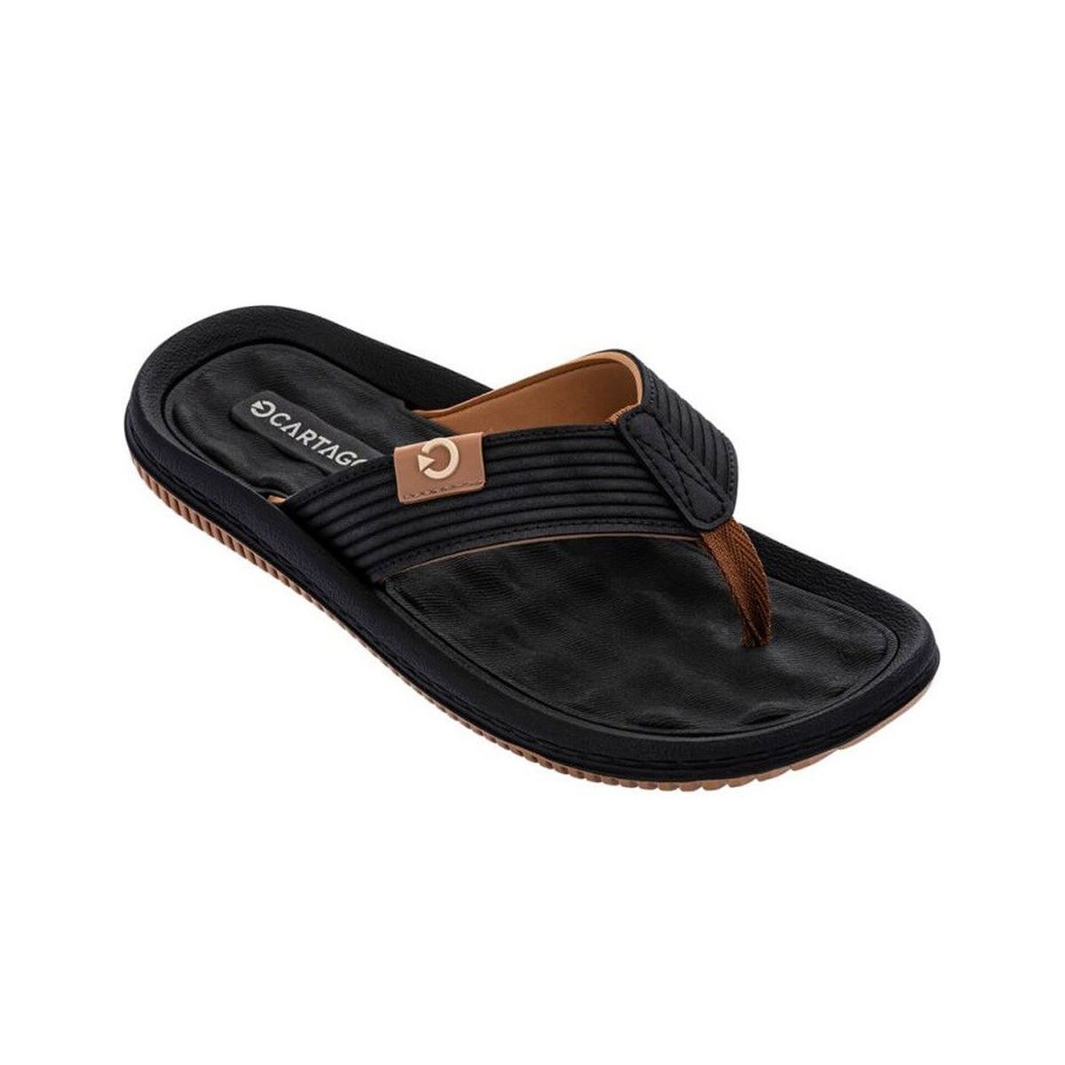 Herren schwarze Zehentrenner Sandale Flip-Flop
