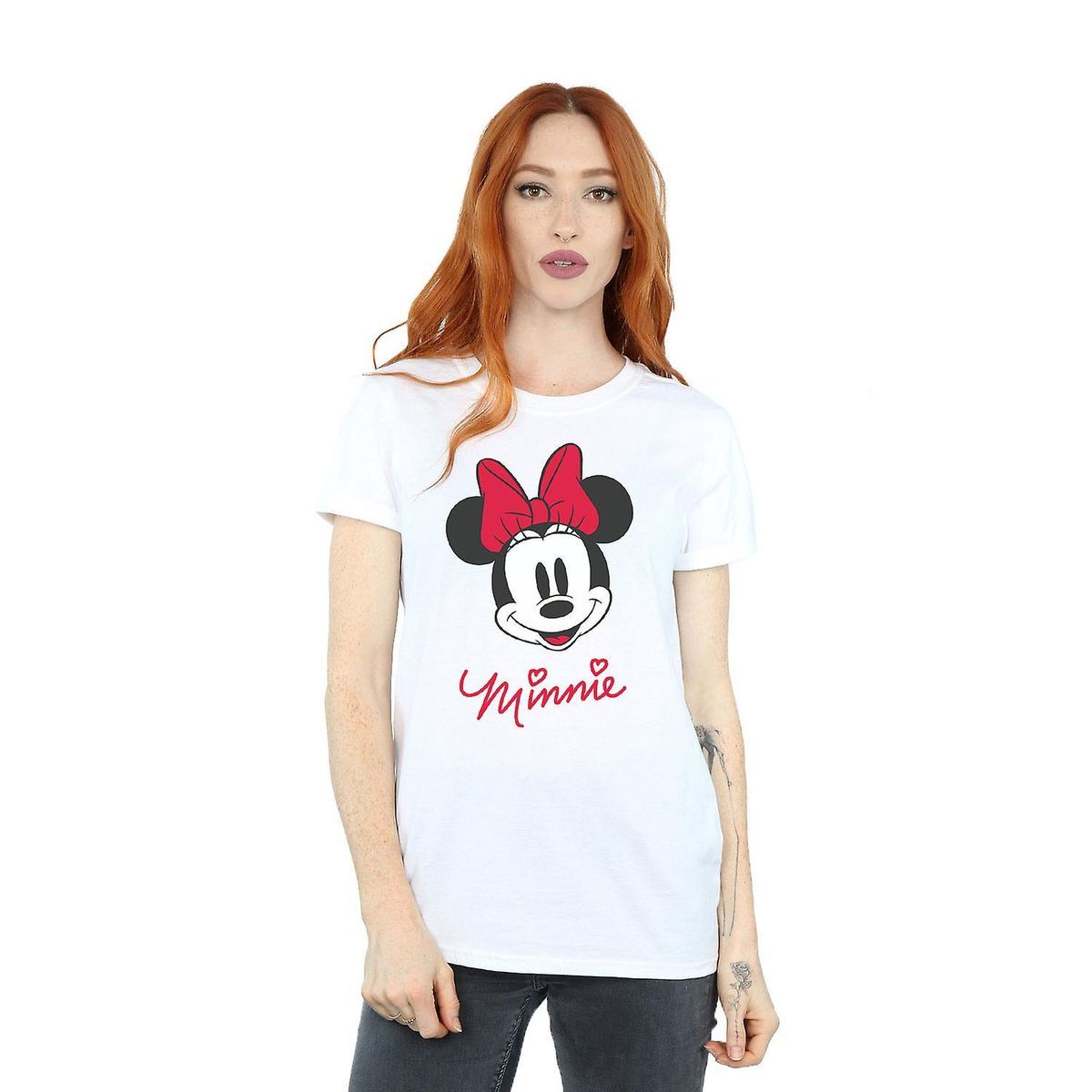 Minnie Maus Grafik Boyfriend T-Shirt