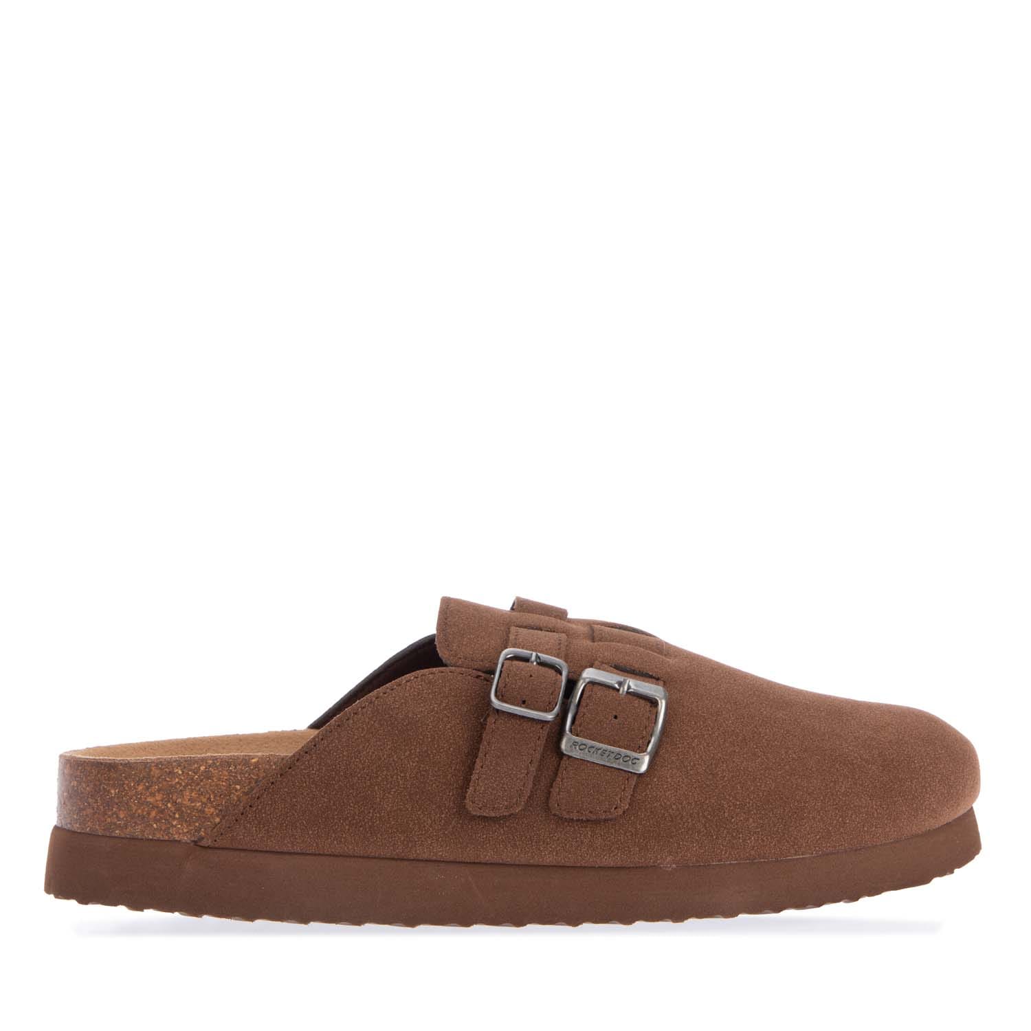 Wildleder Clogs mit Schnallen