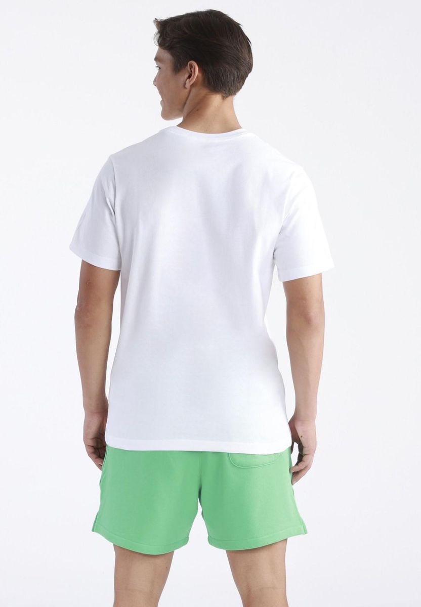 Grafik-T-Shirt mit gestapeltem Logo
