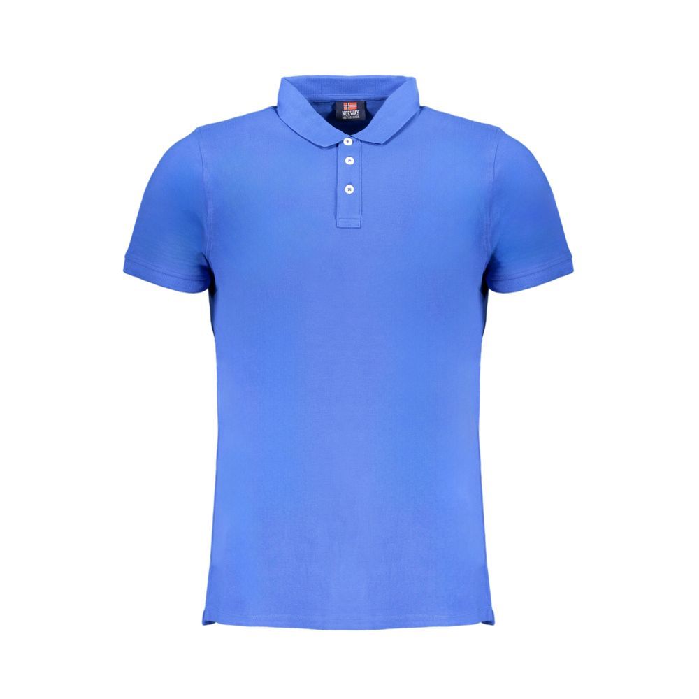 Herren Baumwoll-Poloshirt in Blau