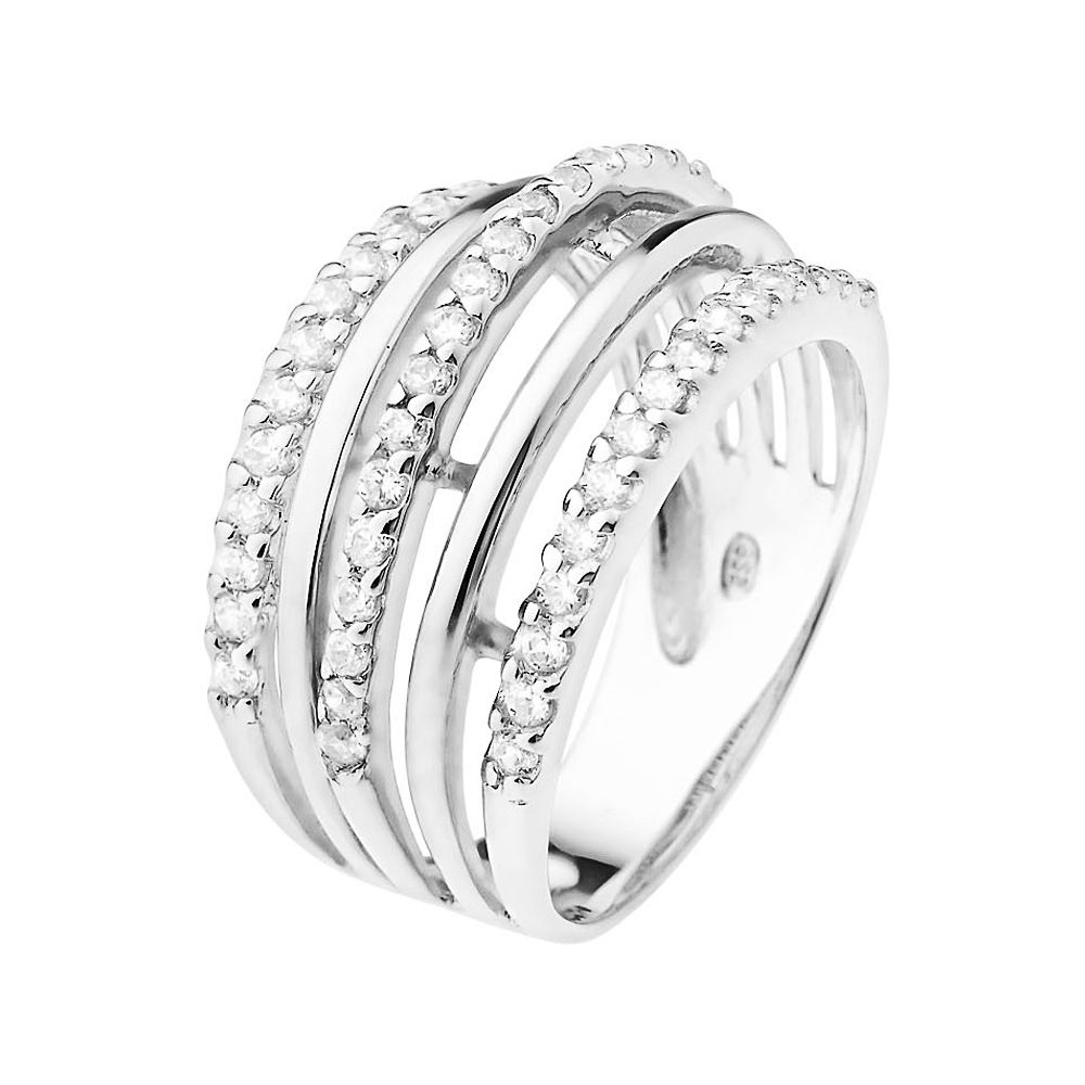 Mehrreihiger Statement-Ring aus Sterlingsilber