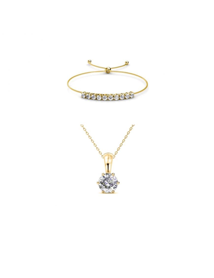 Kristall Mia Goldschmuck Set