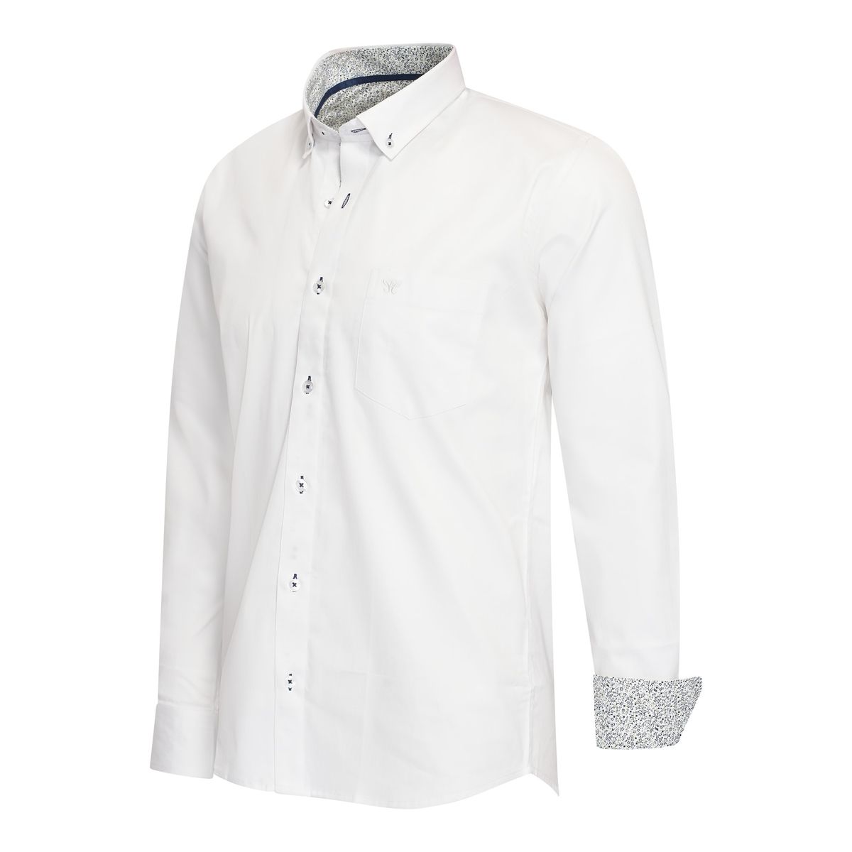 Klassisches Button-Down-Hemd aus Baumwollmischung