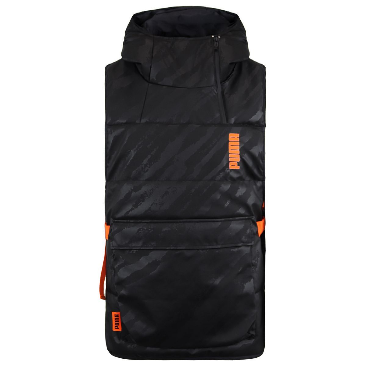 Gepolsterte ärmellose Jacke mit Kapuze