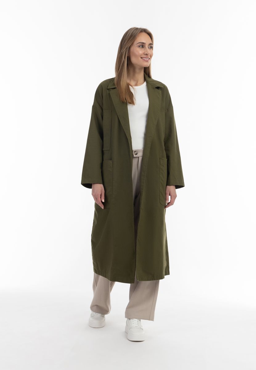 Langer Trenchcoat mit Gürtel