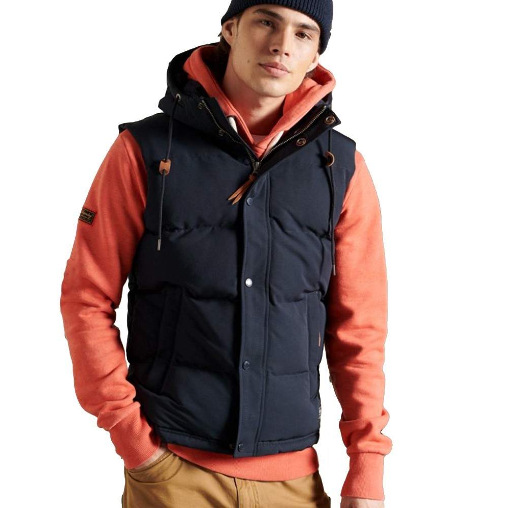 Gesteppte Puffer Weste mit Kapuze