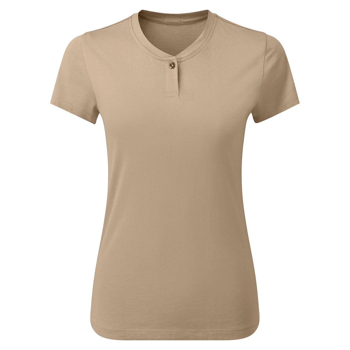 Damen Henley T-Shirt Uni
