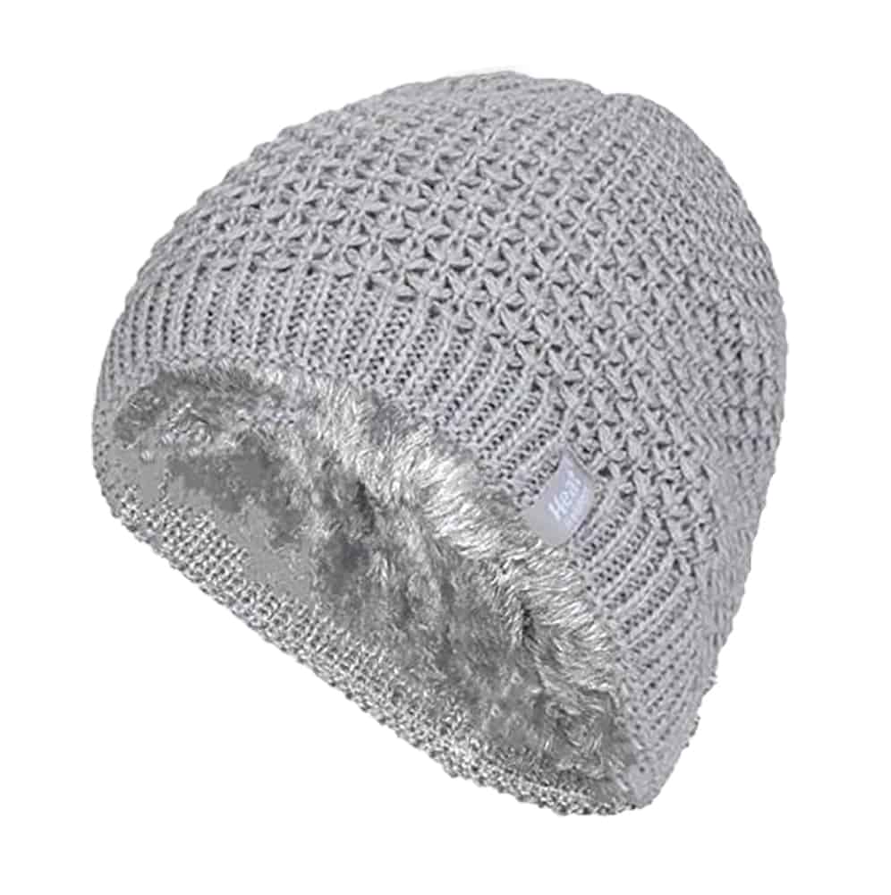 Warme, fleecegefütterte Strickmütze