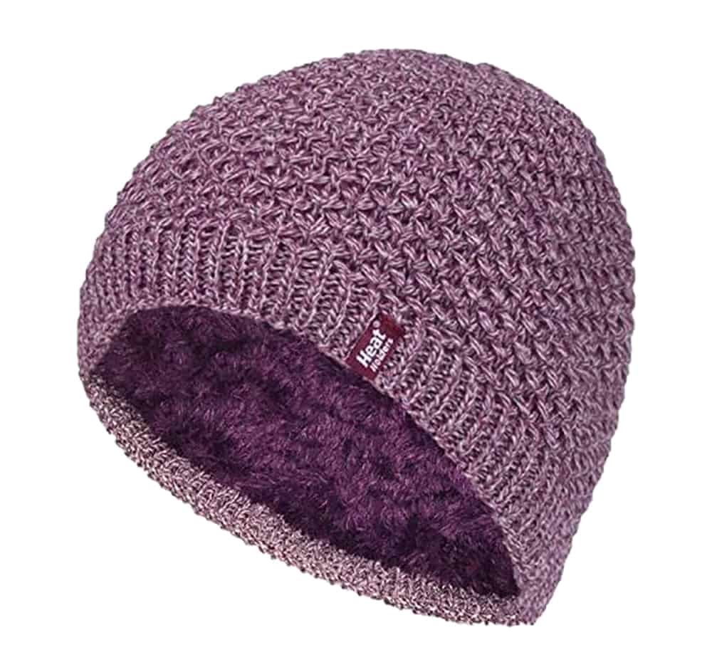 Warme, fleecegefütterte Strickmütze