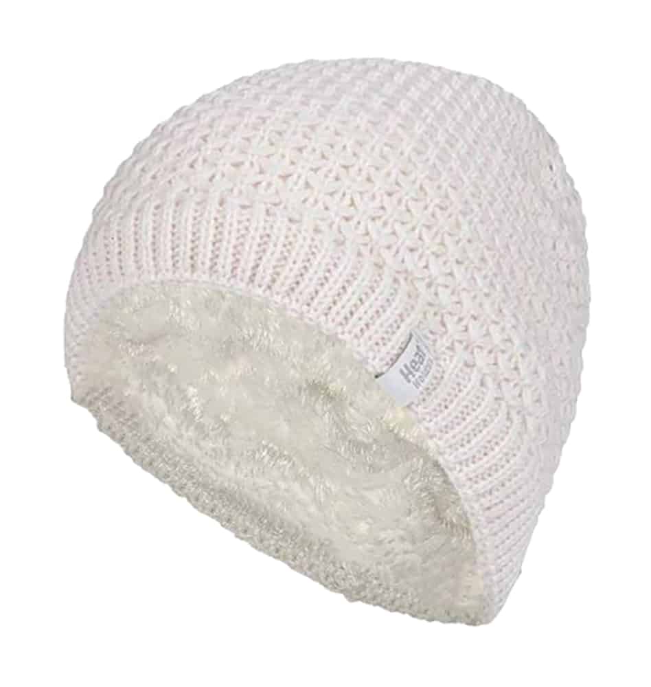 Warme, fleecegefütterte Strickmütze
