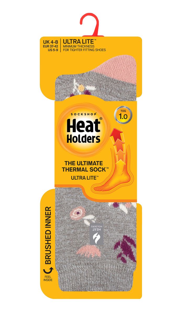 Ultraleichte Thermosocken mit Blumenmuster