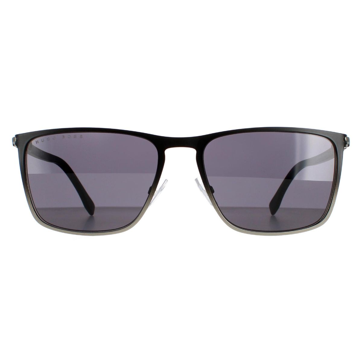 Rechteckige Sonnenbrille Schwarz und Grau
