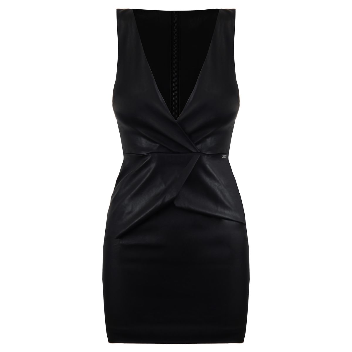 Ärmelloses Mini-Kleid aus Kunstleder