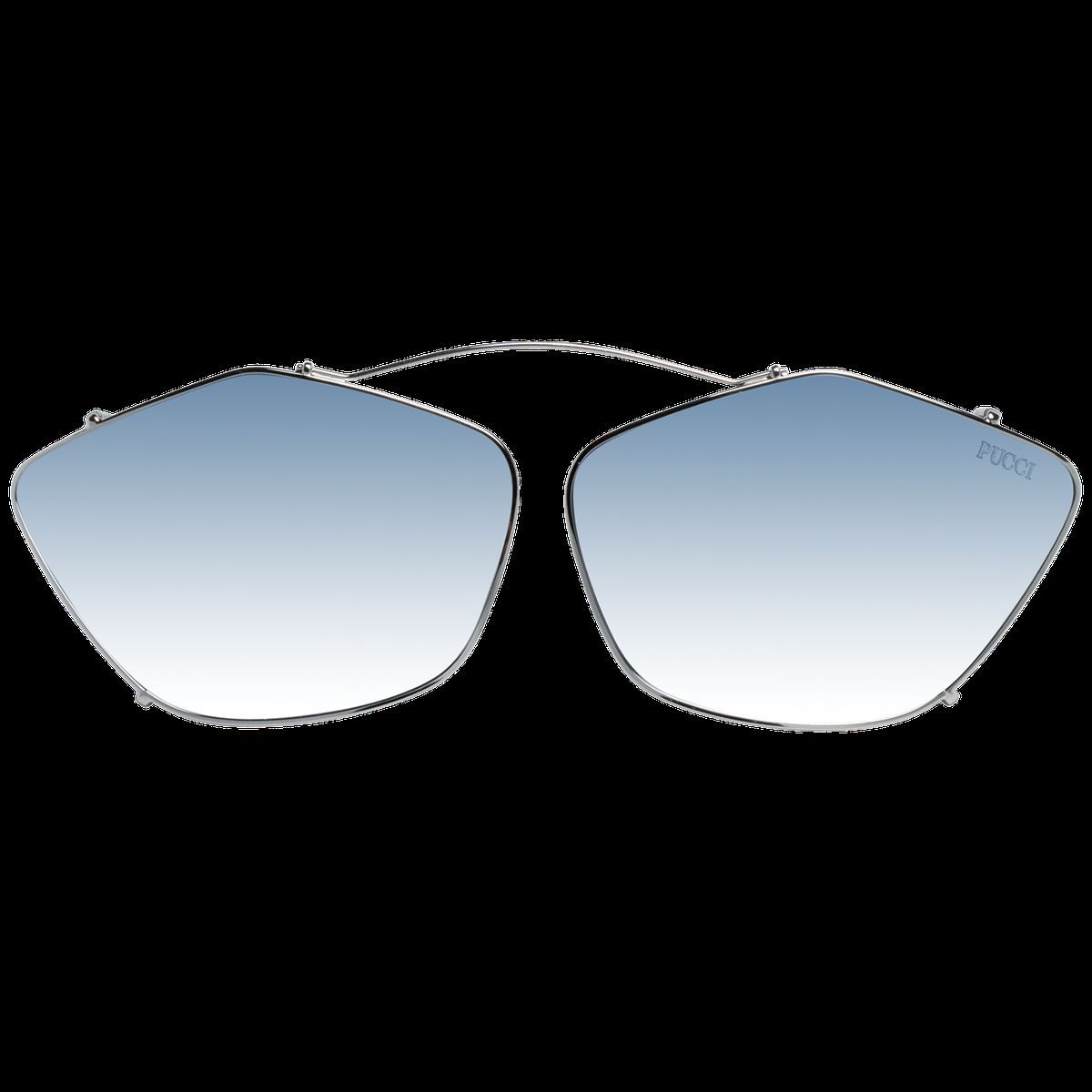 Hexagonale Clip-on-Sonnenbrille mit Silberrahmen